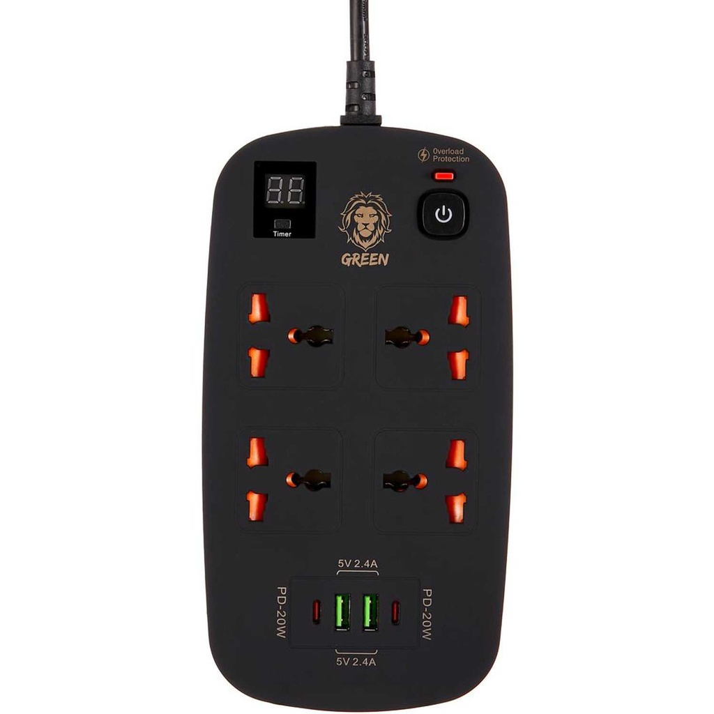 Green Lion Power Socket GNPS2PDBK